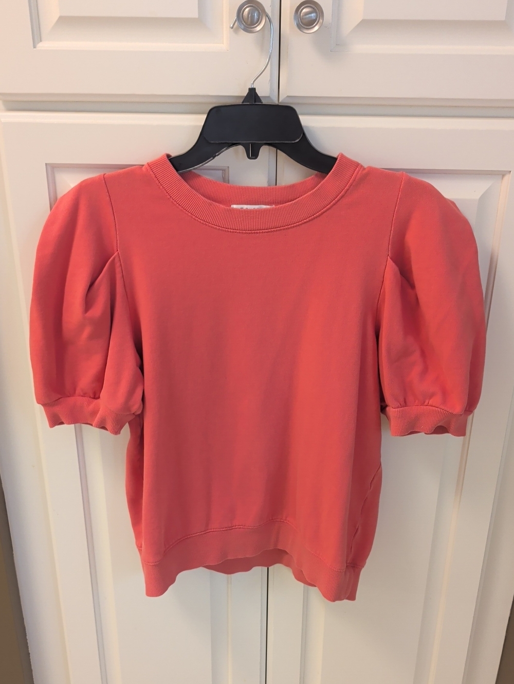 Z Supply Puff Sleeve French Terry Top - Coral